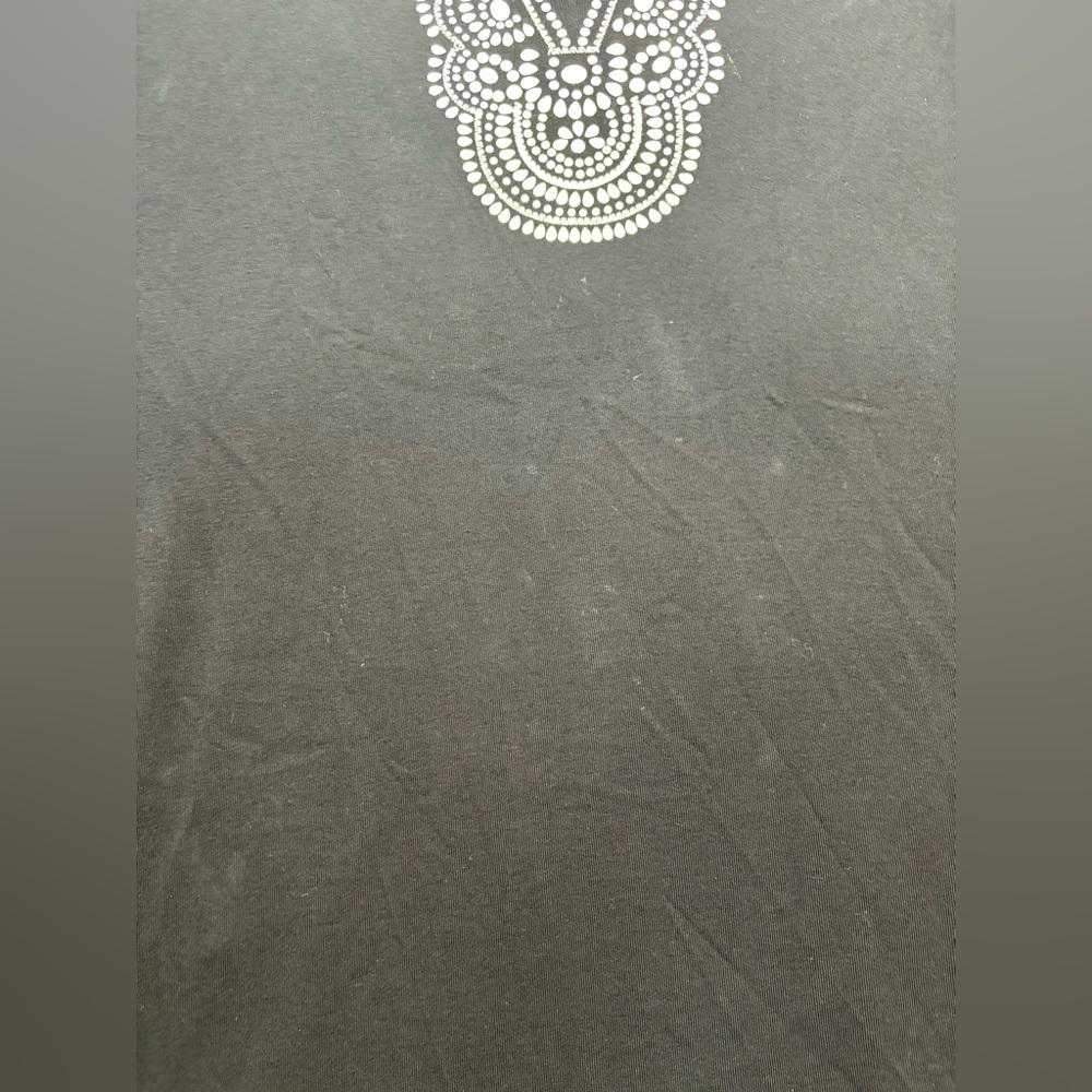 Karen Scott Black Tunic with White Embroidery - Picture 4 of 7